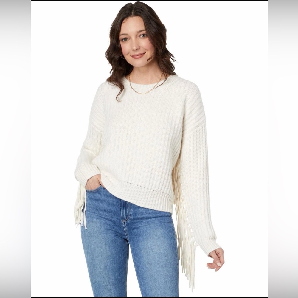 Altar’d State Cream Sweater with Fringe - Picture 5 of 10